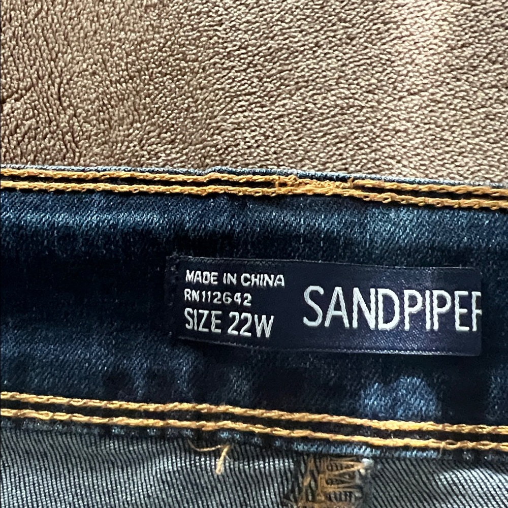 Sandpiper Dark Blue Denim Capri Size 22W - Picture 7 of 10